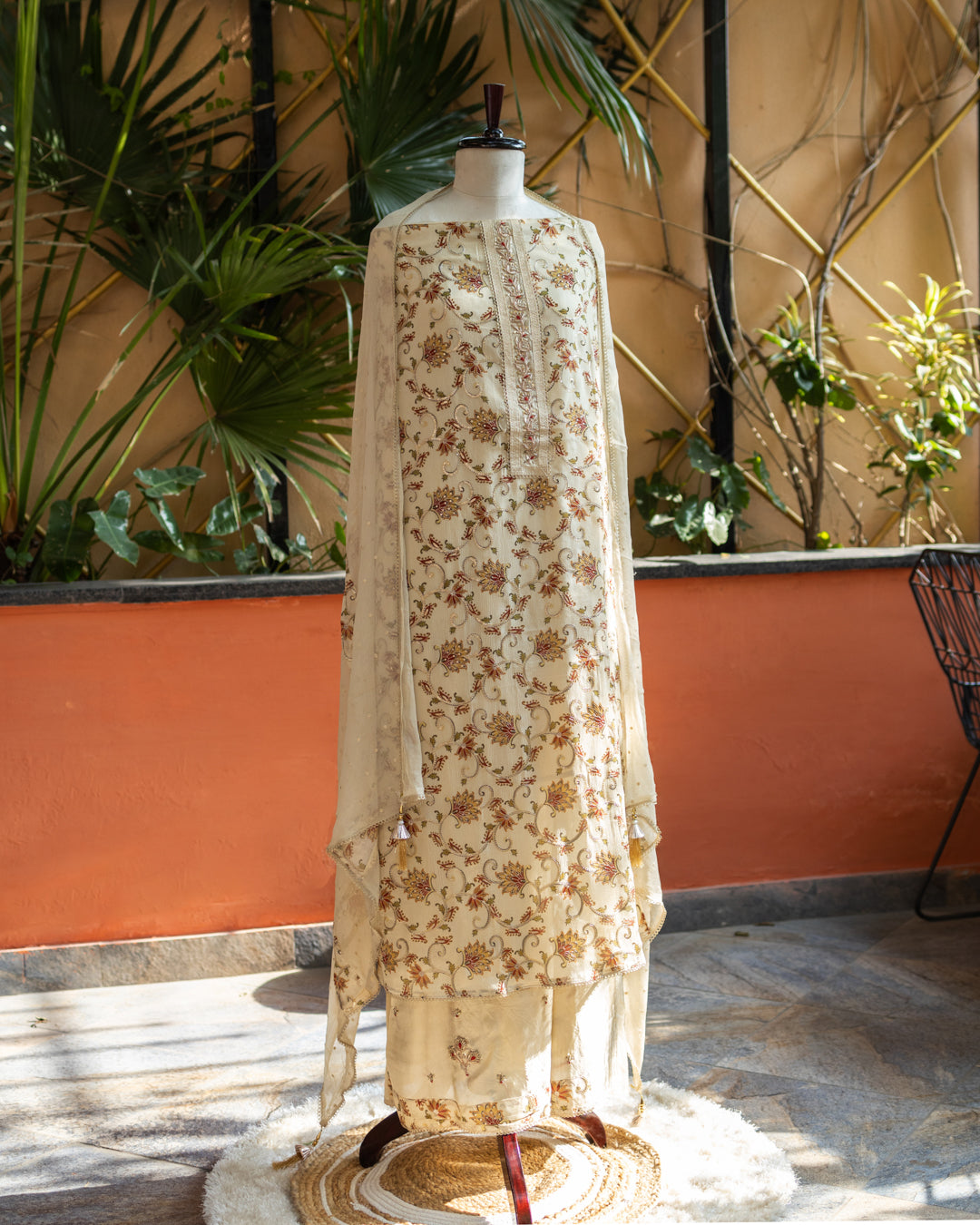 Ivory Zardozi Suit