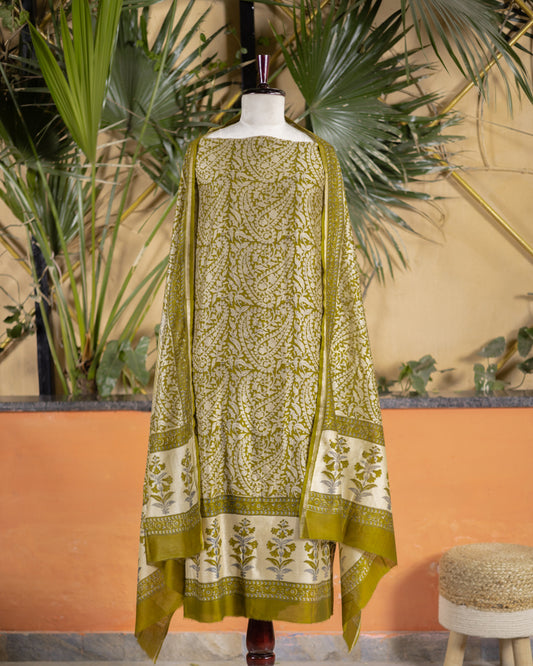 Maheshwari Block Print (Olive)