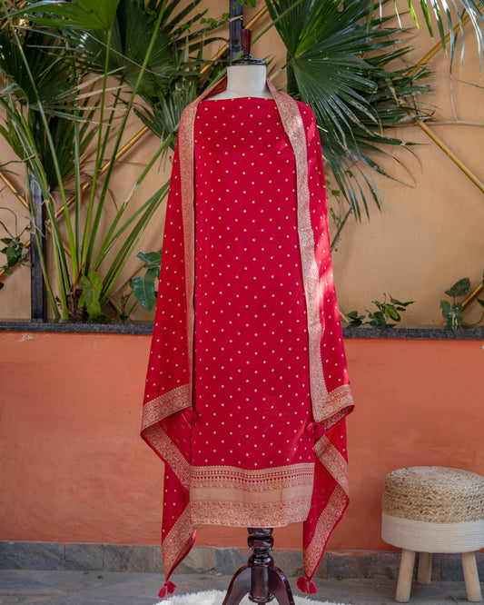 Red Georgette Suit
