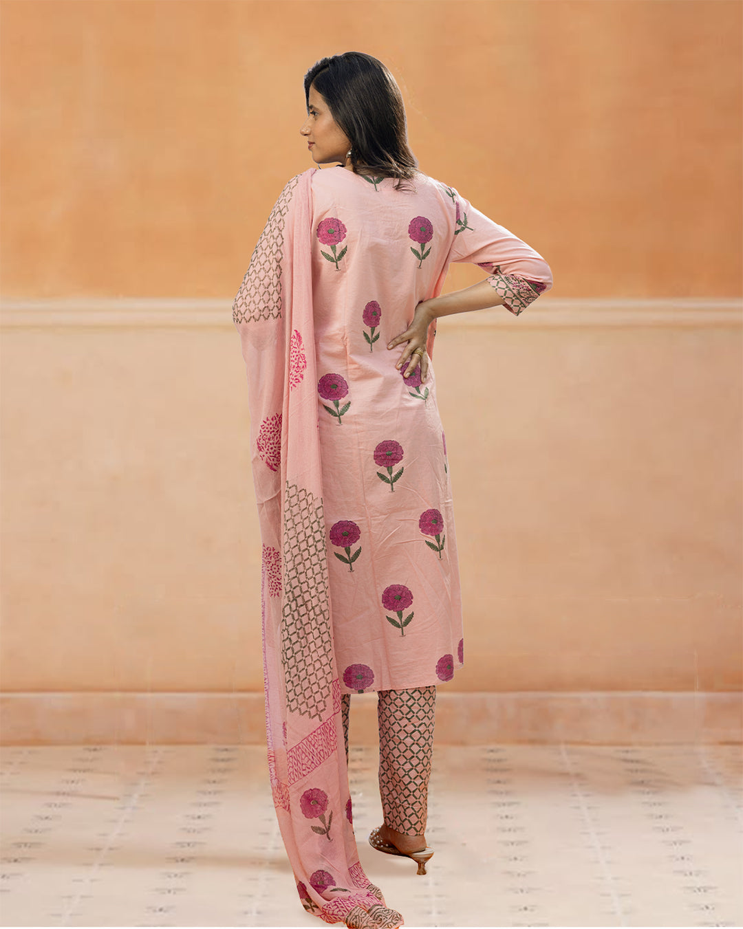 Blush Pink Cotton Suit