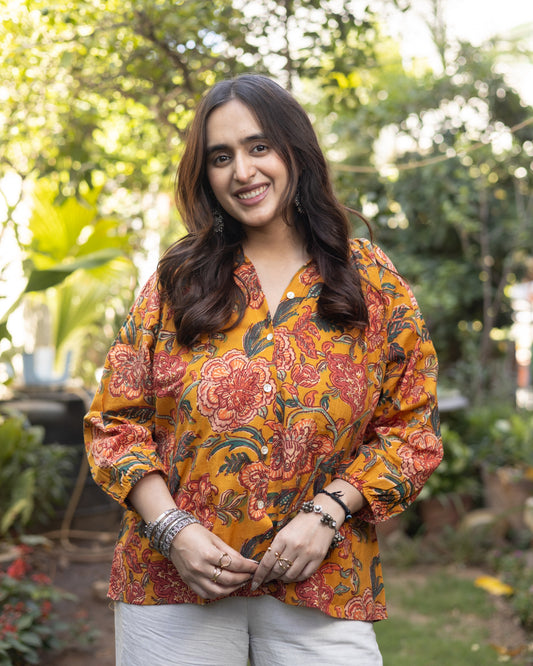 Cotton Handblock shirt-1