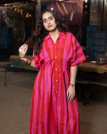 Gulnaar stripes dress