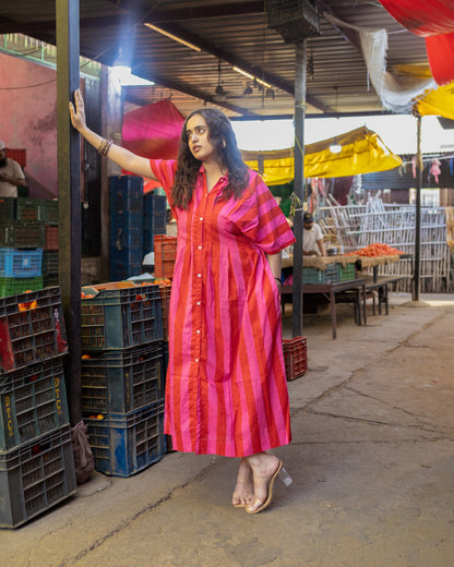 Gulnaar stripes dress