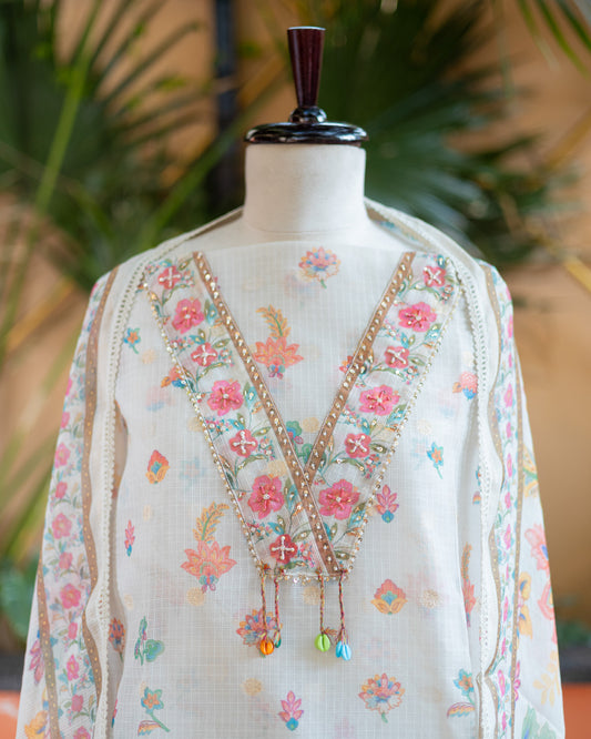 Ivory Linen Suit