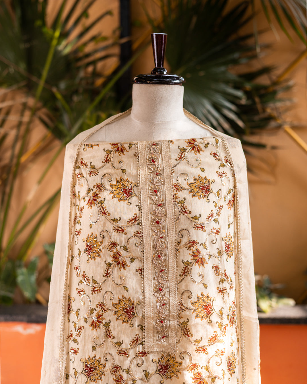 Ivory Zardozi Suit