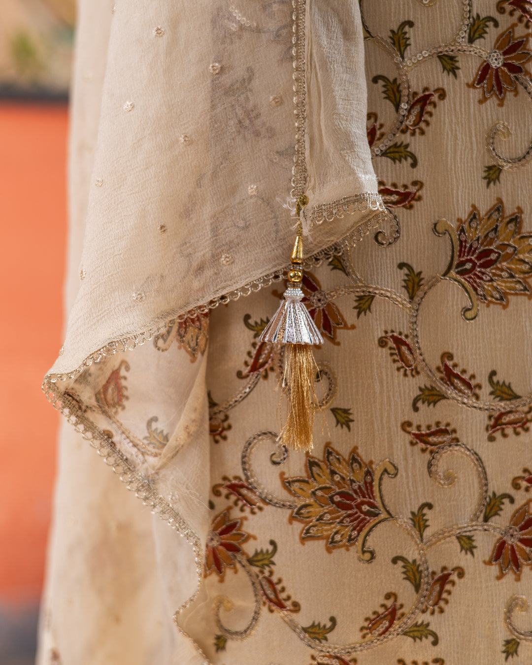 Ivory Zardozi Suit