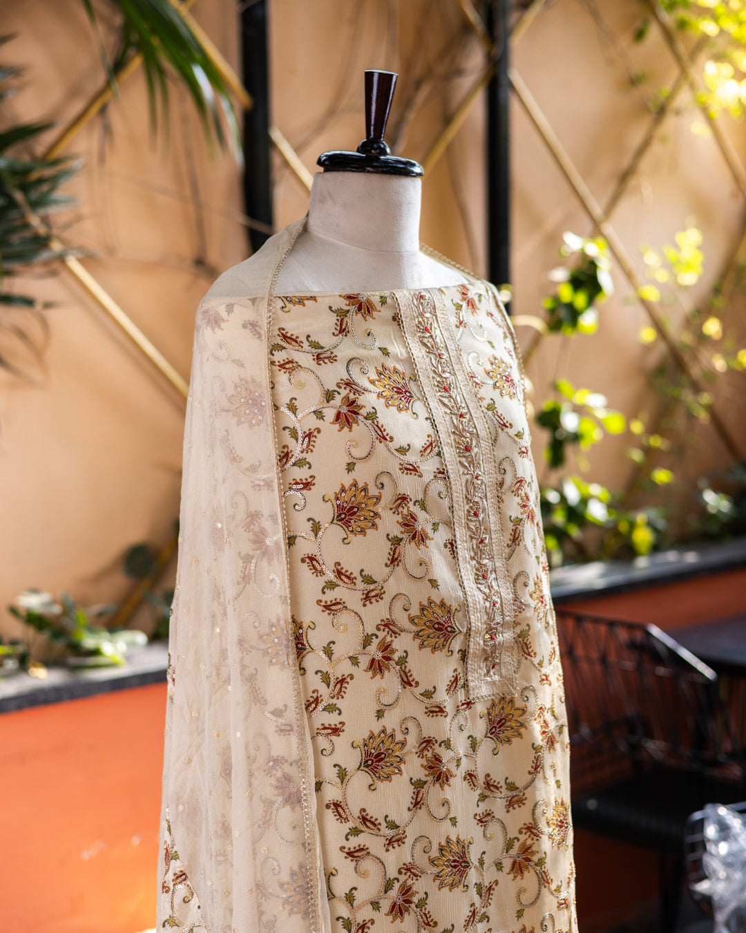 Ivory Zardozi Suit