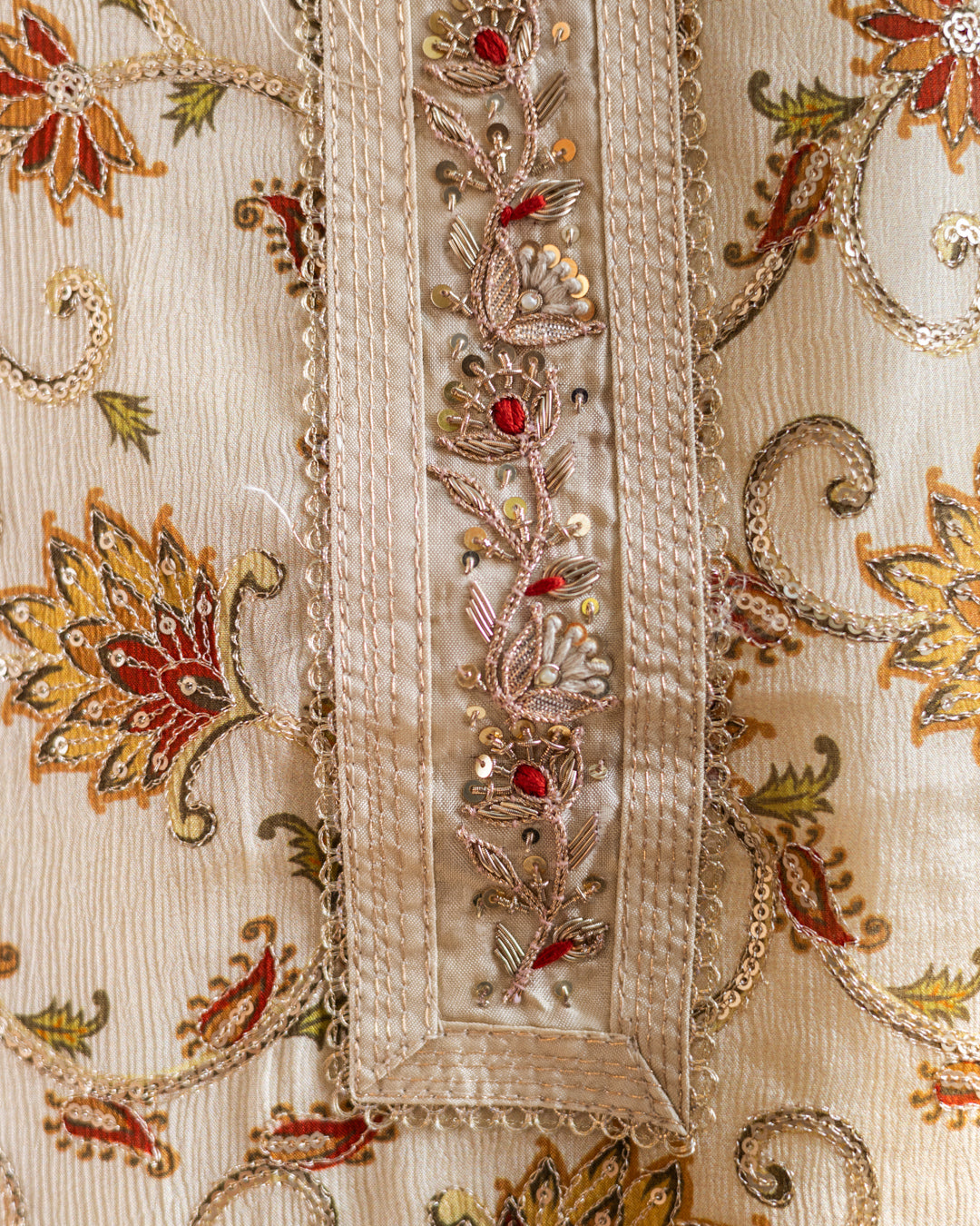Ivory Zardozi Suit