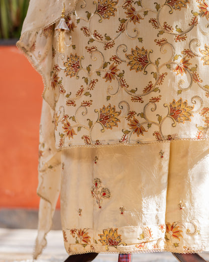 Ivory Zardozi Suit