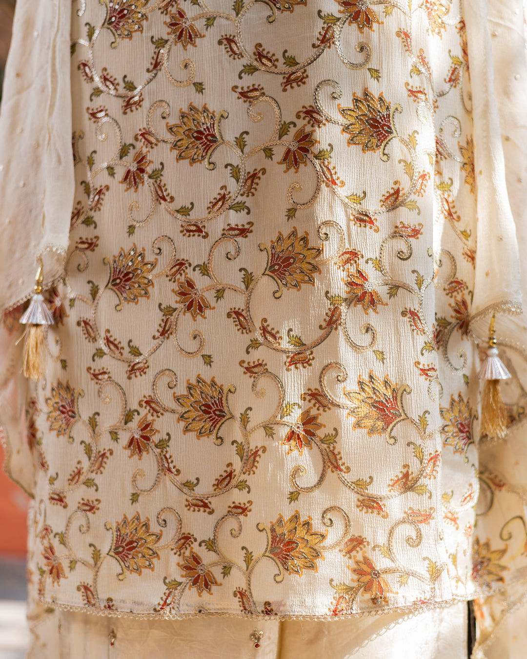 Ivory Zardozi Suit