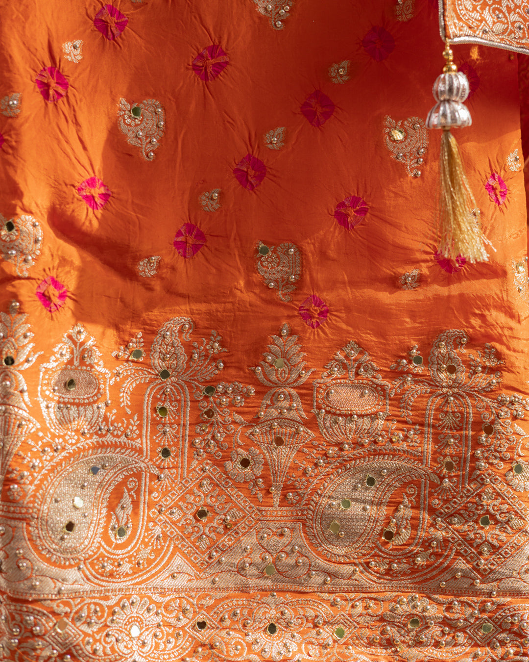 Bandhej Silk Suit