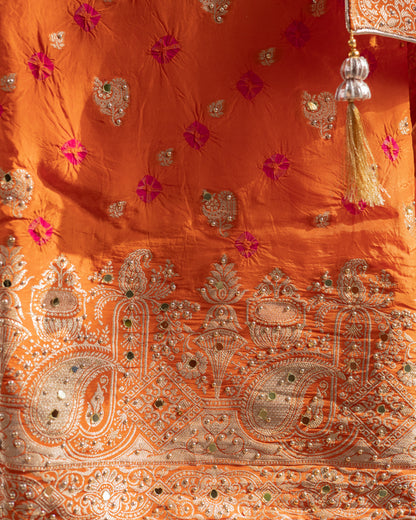 Bandhej Silk Suit