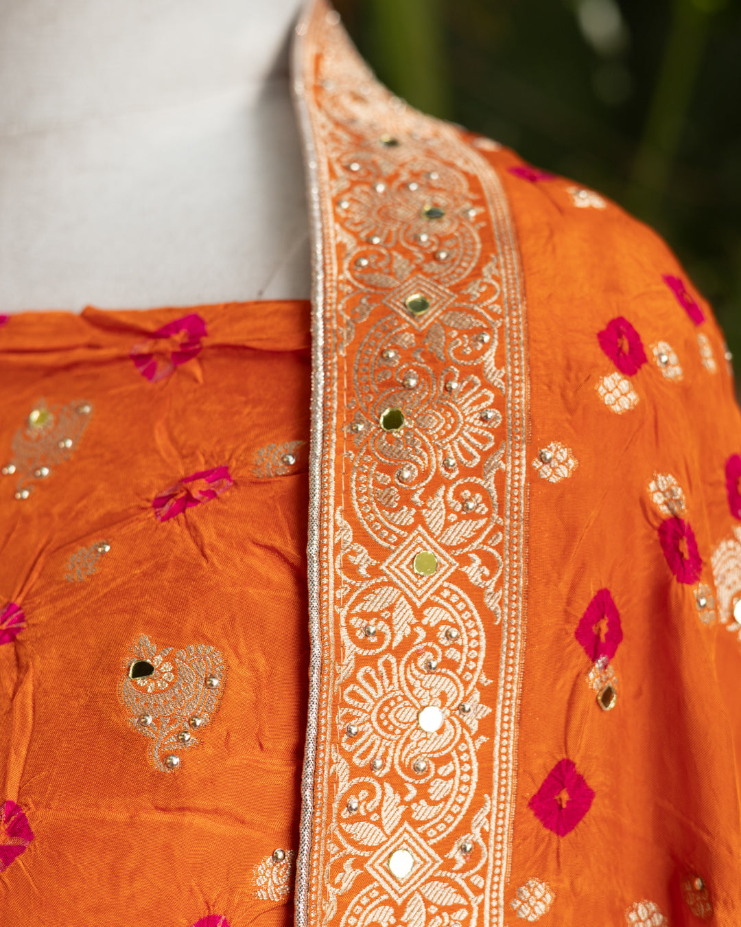 Bandhej Silk Suit
