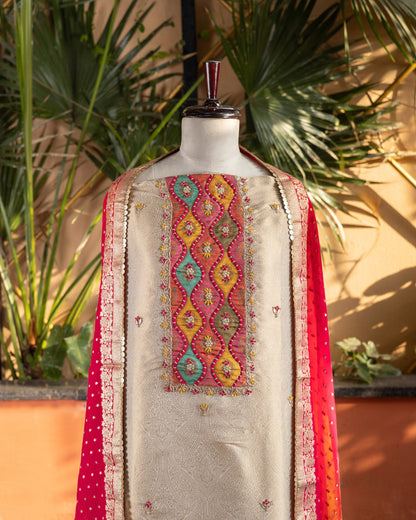 Ivory Silk Suit