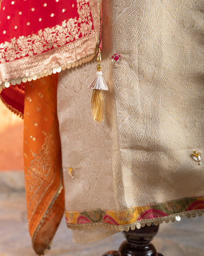 Ivory Silk Suit