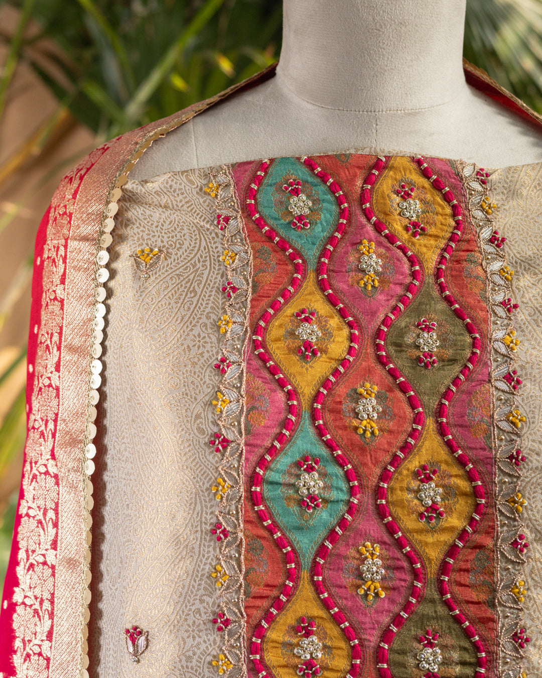 Ivory Silk Suit