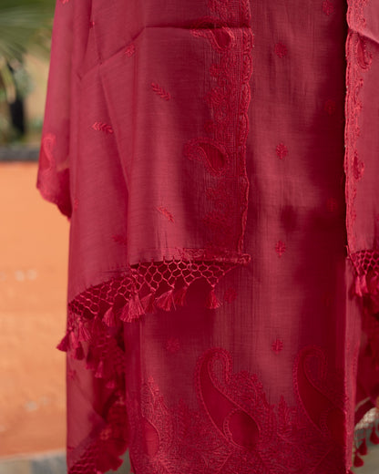 Fuschia Mul Cotton Suit