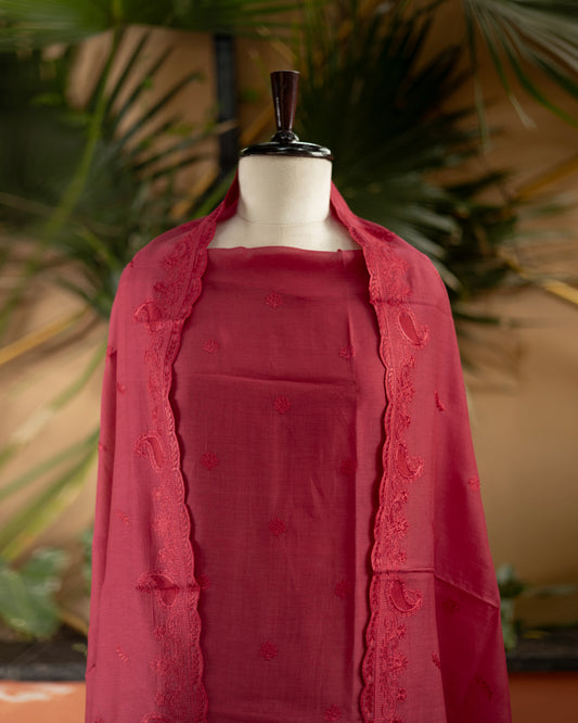 Fuschia Mul Cotton Suit