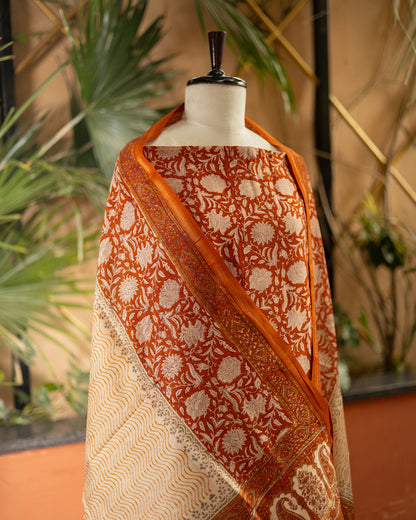 Maheshwari Block Print (Orange)