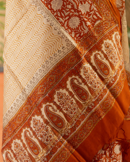 Maheshwari Block Print (Orange)