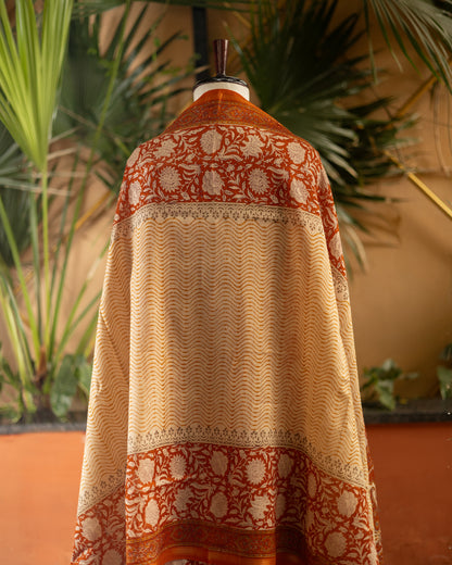 Maheshwari Block Print (Orange)