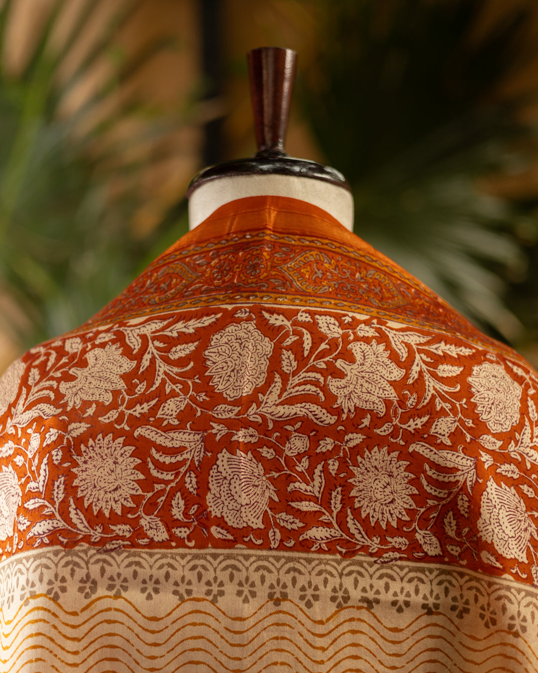 Maheshwari Block Print (Orange)