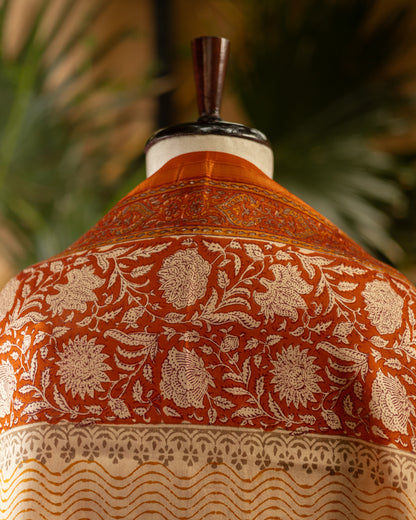 Maheshwari Block Print (Orange)