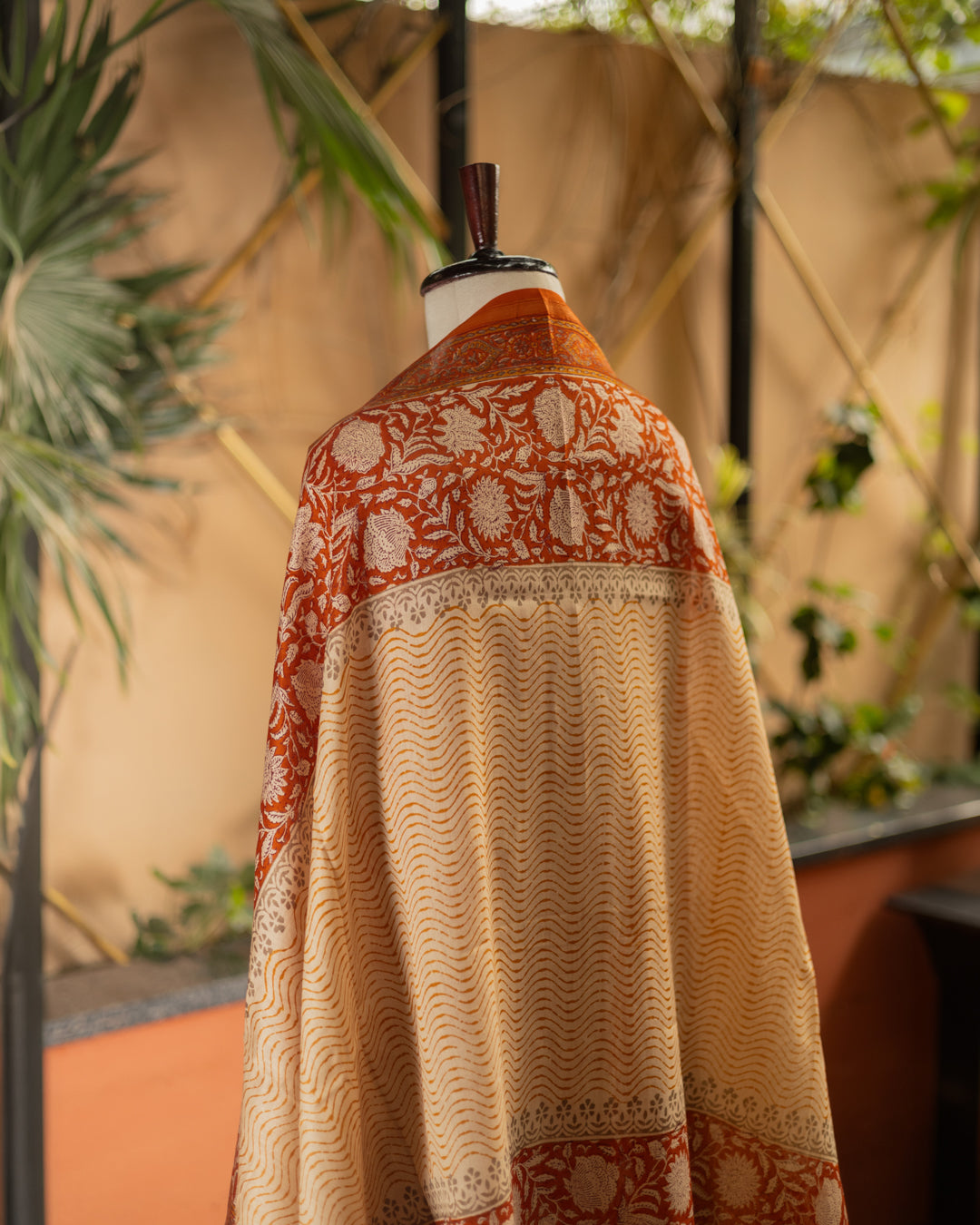 Maheshwari Block Print (Orange)