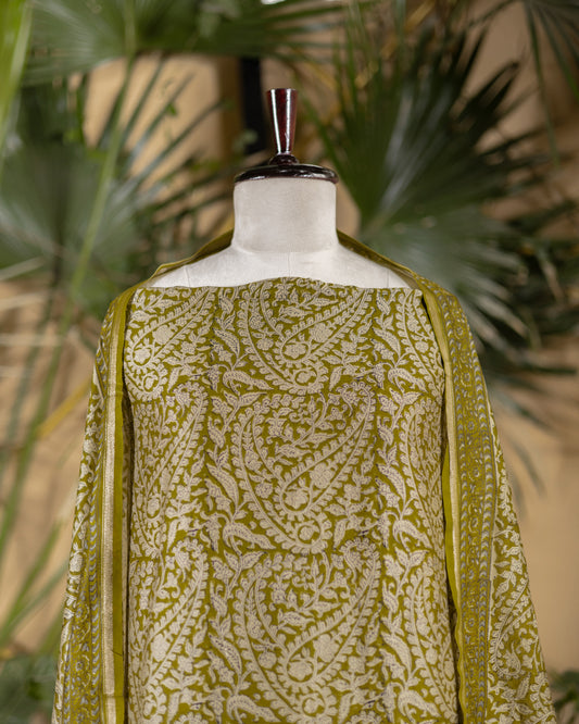 Maheshwari Block Print (Olive)