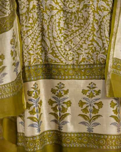 Maheshwari Block Print (Olive)