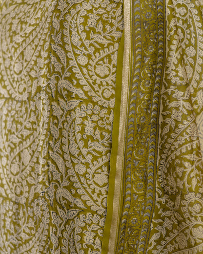 Maheshwari Block Print (Olive)