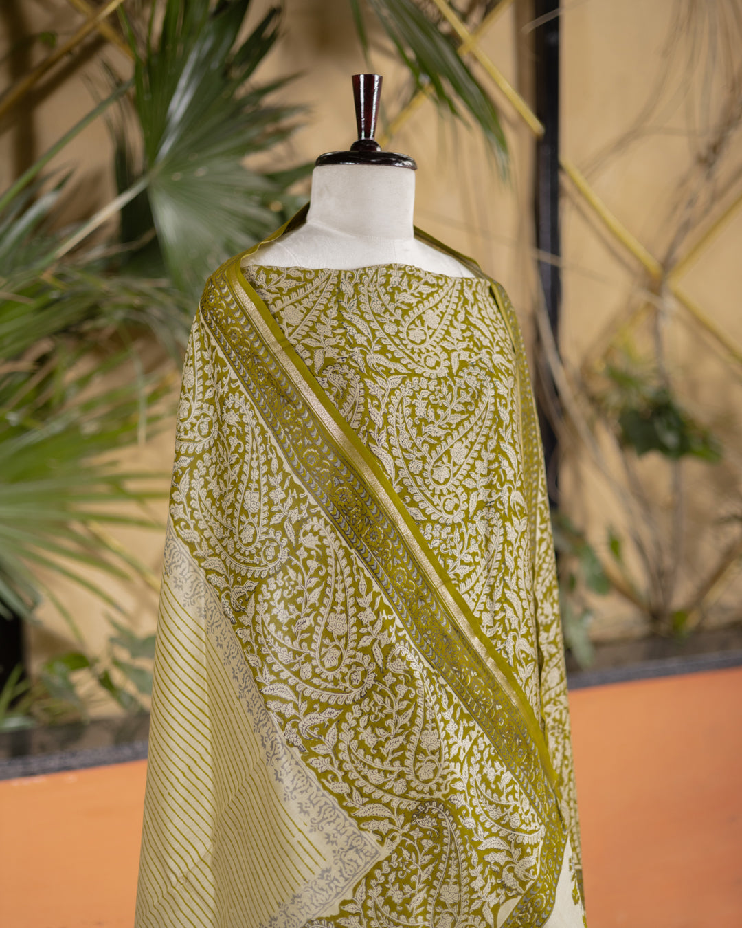 Maheshwari Block Print (Olive)
