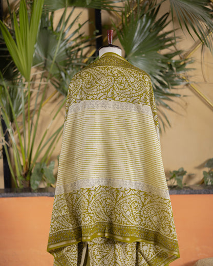 Maheshwari Block Print (Olive)