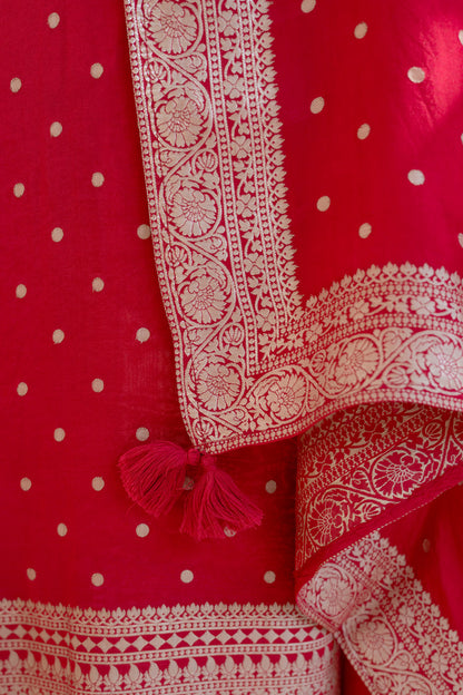 Red Georgette Suit