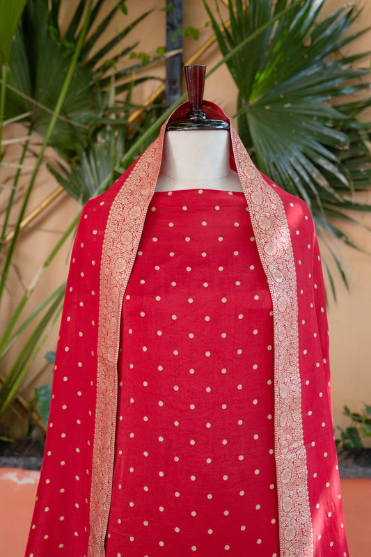 Red Georgette Suit