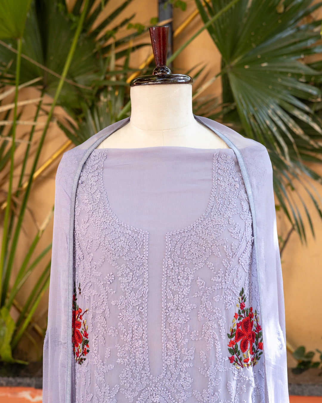 Lavender Chikankari Suit