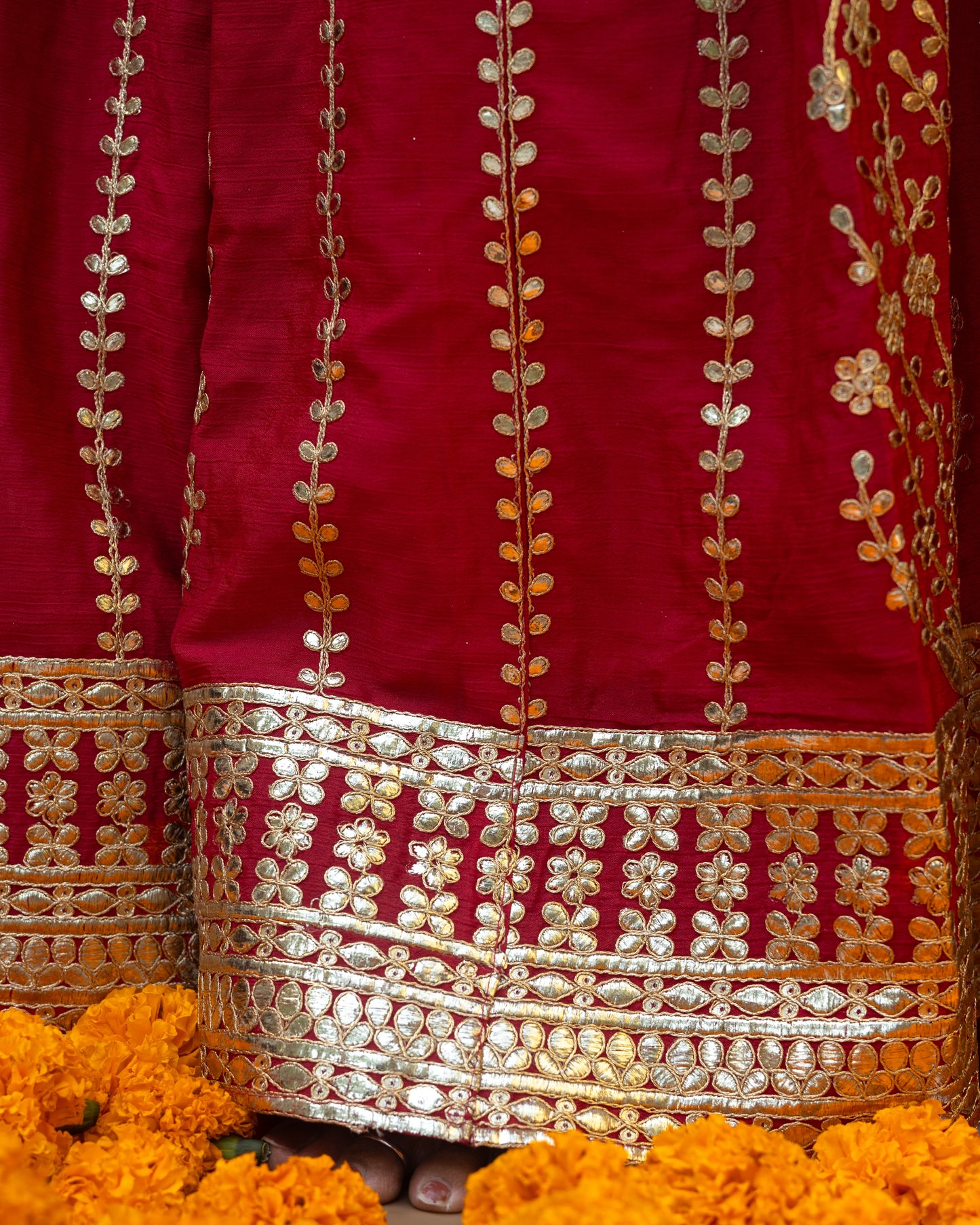 Chinon Silk Sharara Suit Set