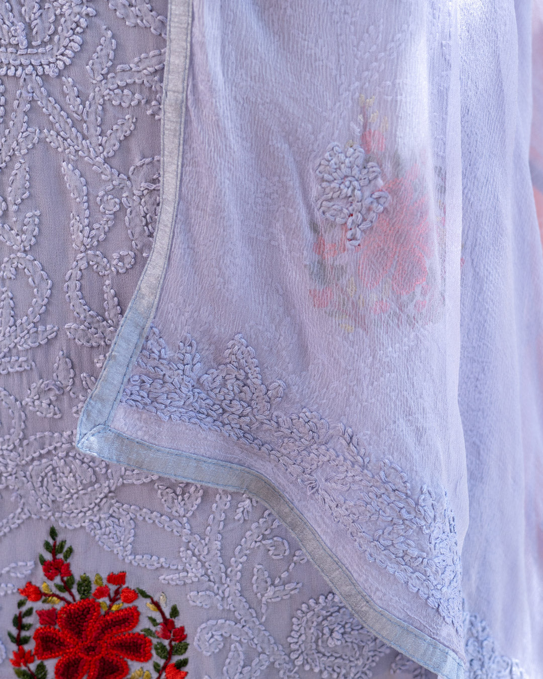 Lavender Chikankari Suit