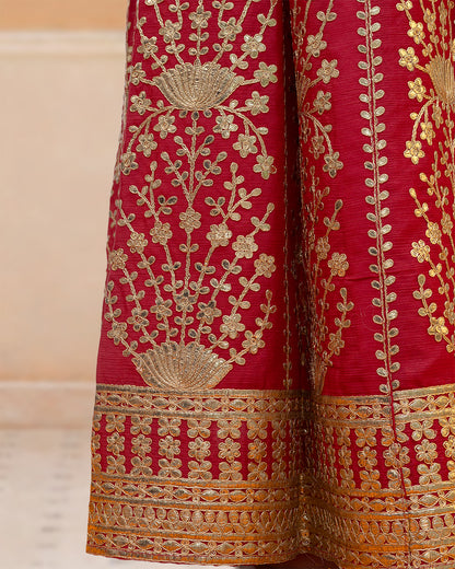 Chinon Silk Sharara Suit Set