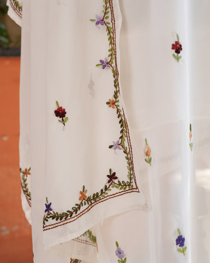 White Chikankari Suit