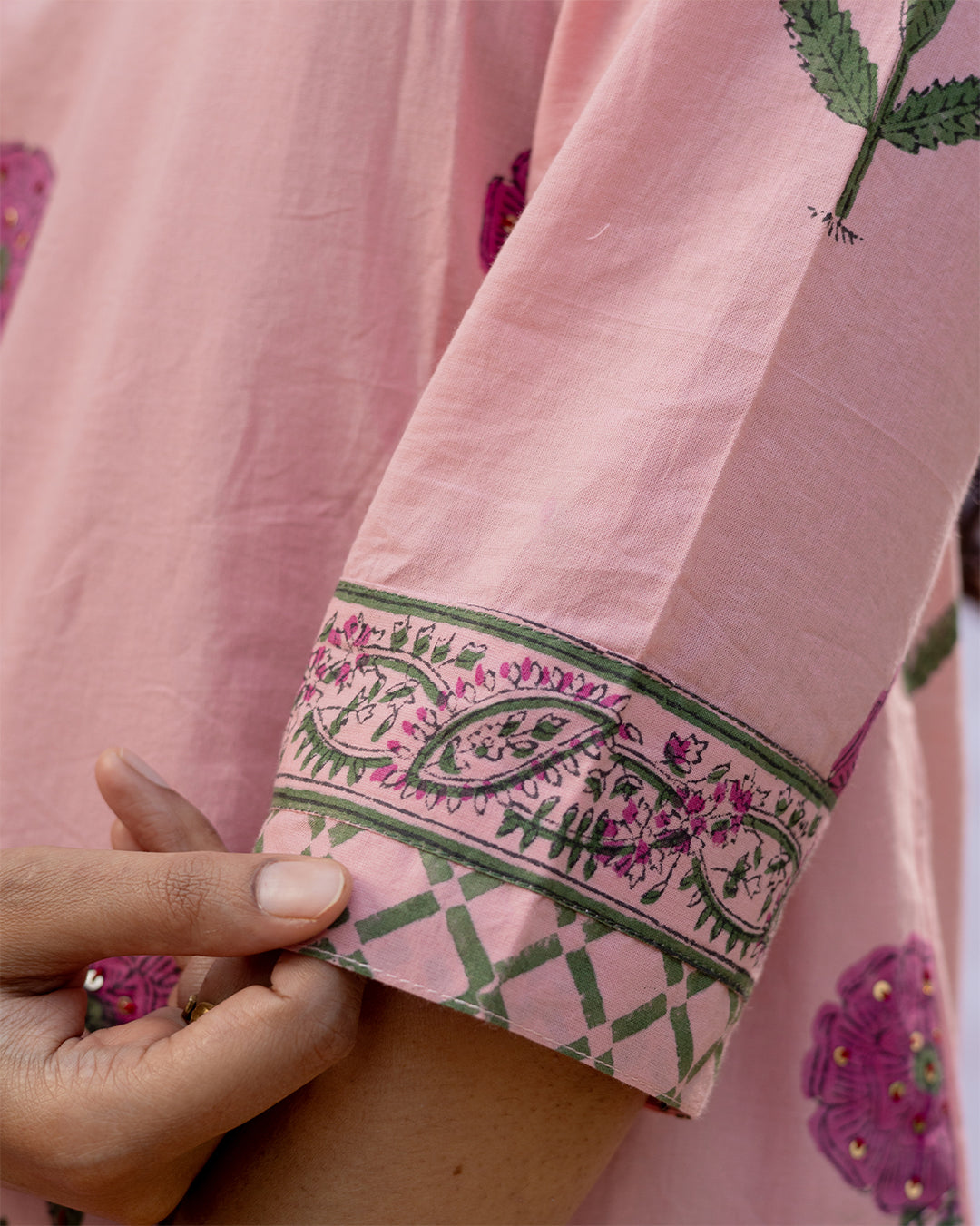 Blush Pink Cotton Suit
