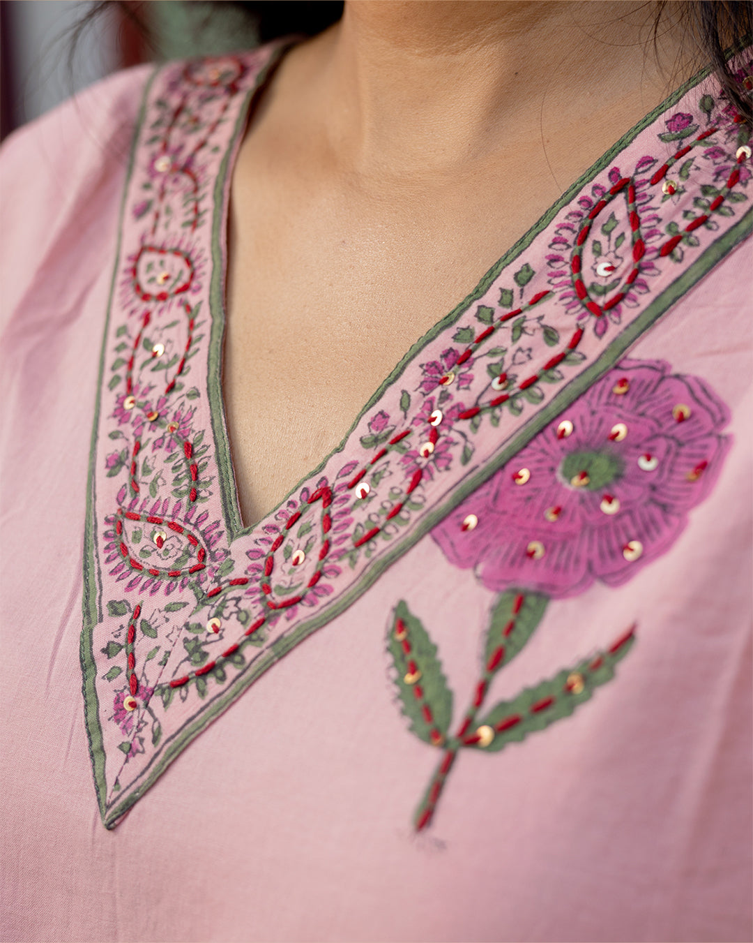 Blush Pink Cotton Suit