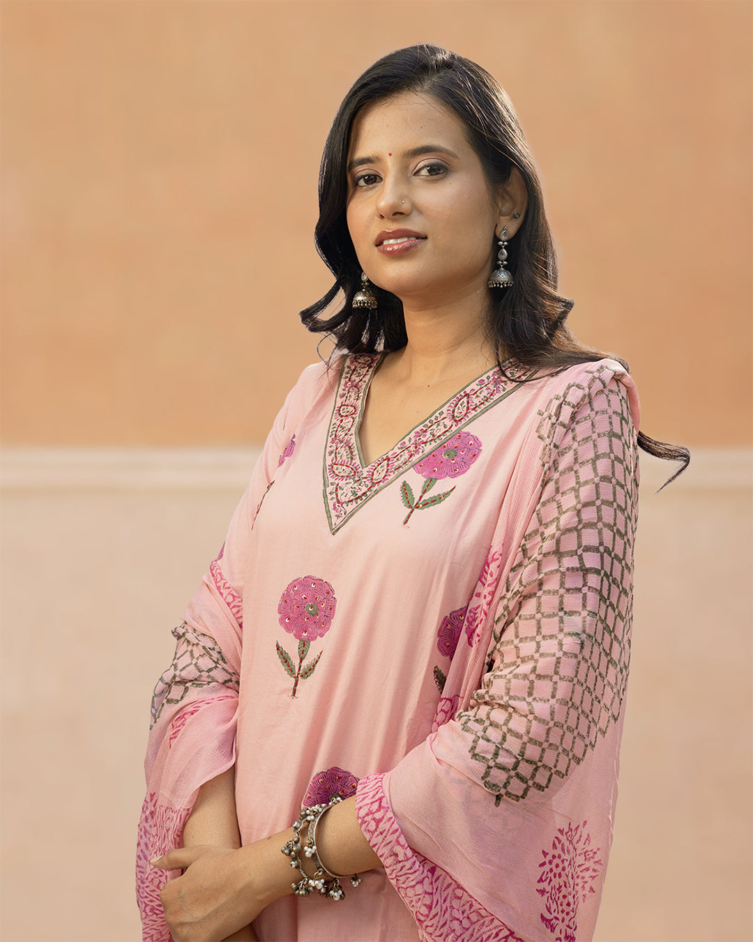 Blush Pink Cotton Suit