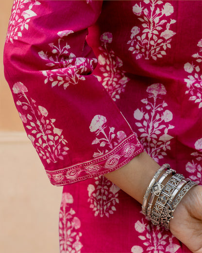 Rani Pink Handblock Suit