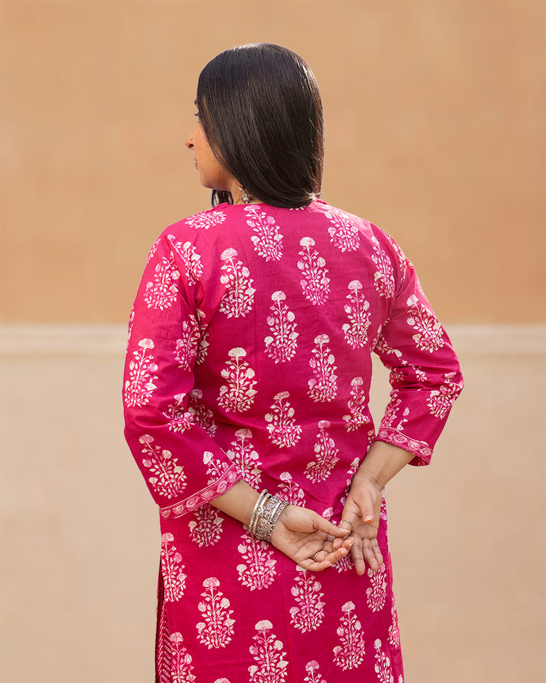 Rani Pink Handblock Suit