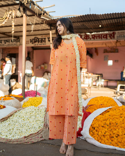 Noor Orange Coord Set