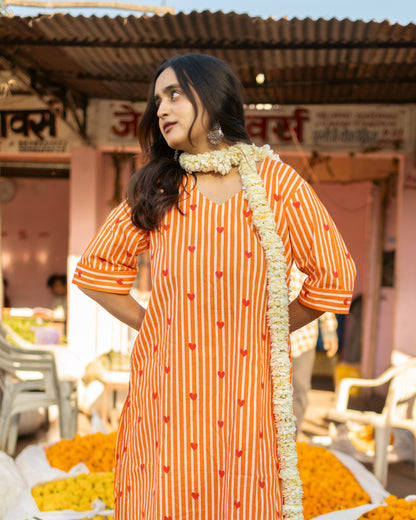 Noor Orange Coord Set