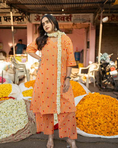 Noor Orange Coord Set