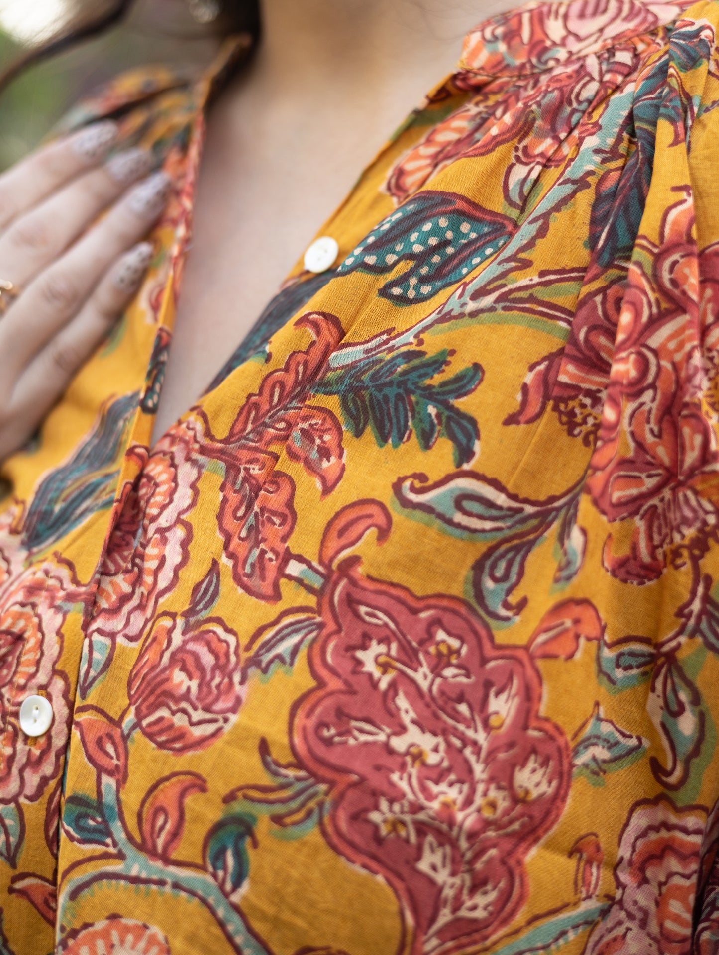 Cotton Handblock shirt-1