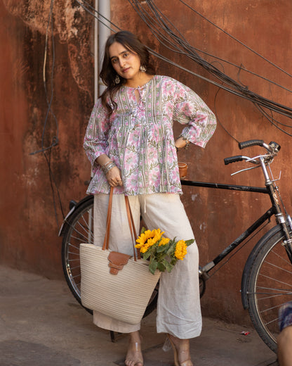 Cotton blockprint top-4